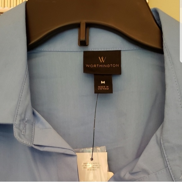 WORTHINGTON WOMEN’S SWISS BLUE BLOUSE - Picture 4 of 6